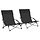 Lot de 2 chaises pliantes en tissu noir - 39% de remise