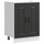 Meuble sous-évier noir Kalmar 60x46x81,5 cm - 40% de remise