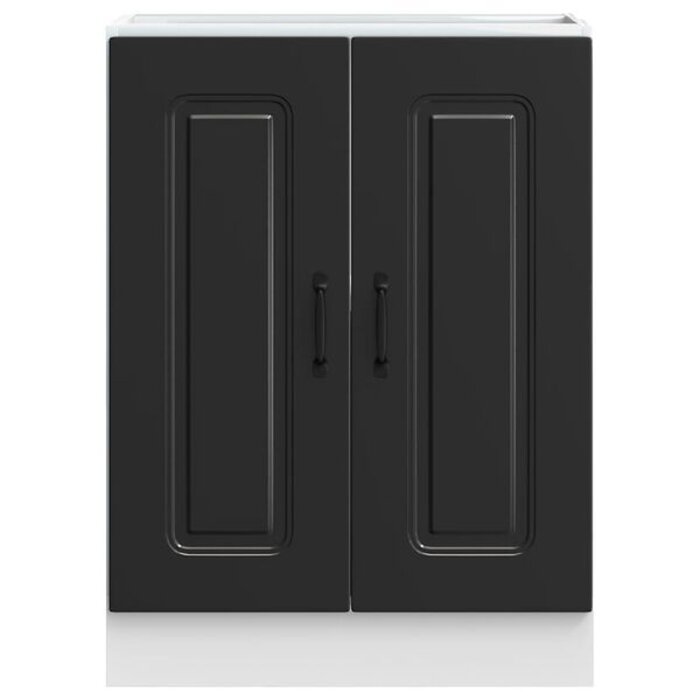 Vidaxl Meuble sous-évier noir Kalmar 60x46x81,5 cm - 40% de remise