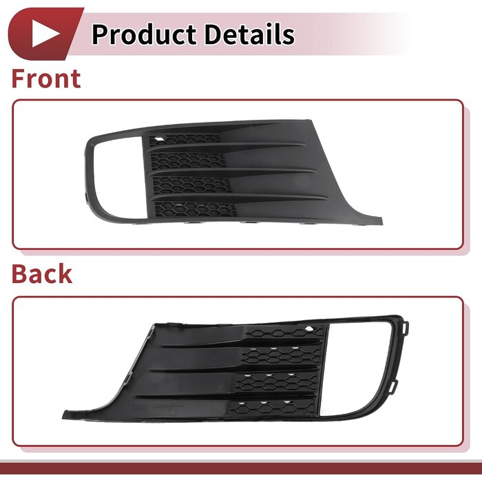 Heroffix Grille de pare-chocs avant droite pour VW Jetta MK6 GLI 2012-2014 - 40% de remise