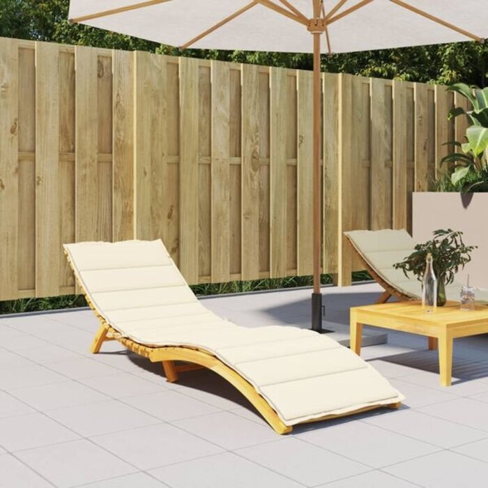 Vidaxl Matelas pour bain de soleil 200x60x3 cm crème - 39% de remise