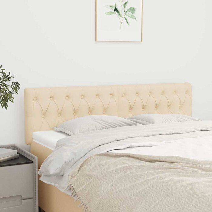 Vidaxl Tête de lit en tissu crème 144 cm - 39% de remise