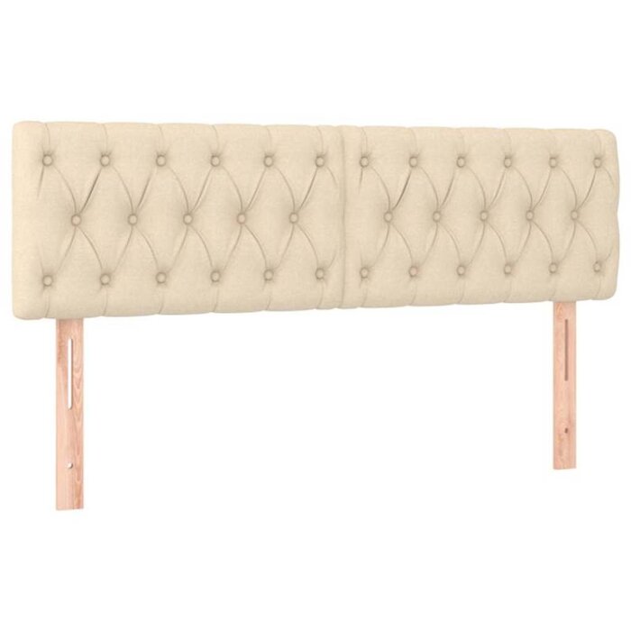 Vidaxl Tête de lit en tissu crème 144 cm - 39% de remise