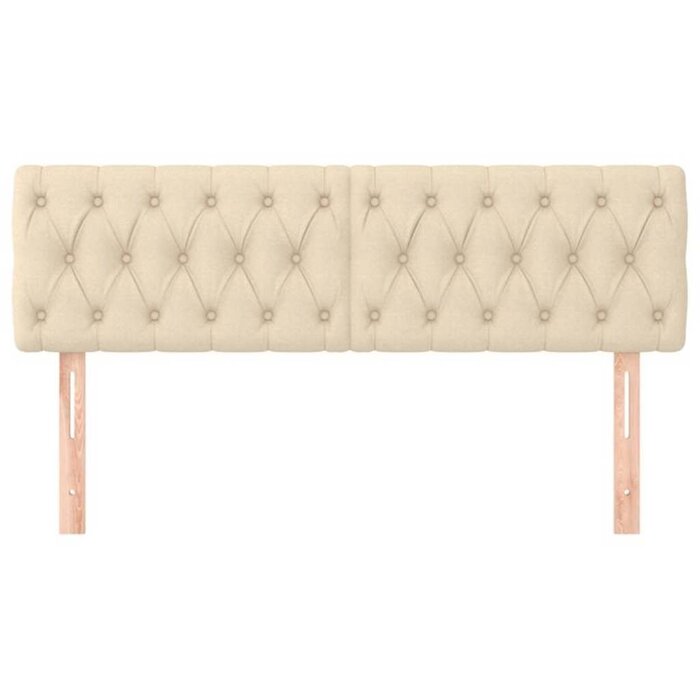 Vidaxl Tête de lit en tissu crème 144 cm - 39% de remise