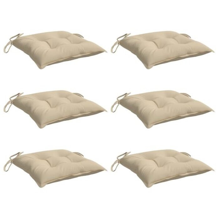 Vidaxl Lot de 6 coussins de palette 50x50cm Beige - 39% de remise