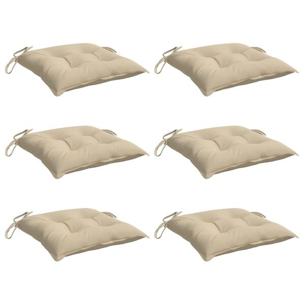 Vidaxl Lot de 6 coussins de palette 50x50cm Beige - 39% de remise