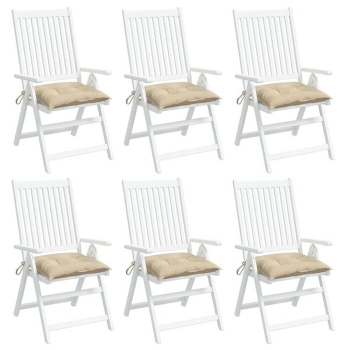 Vidaxl Lot de 6 coussins de palette 50x50cm Beige - 39% de remise