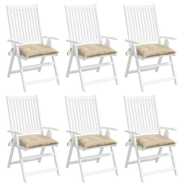 Vidaxl Lot de 6 coussins de palette 50x50cm Beige - 39% de remise