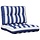 Lot de 2 coussins de palette rayés bleu/blanc - 38% de remise