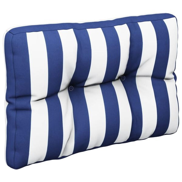 Vidaxl Lot de 2 coussins de palette rayés bleu/blanc - 38% de remise