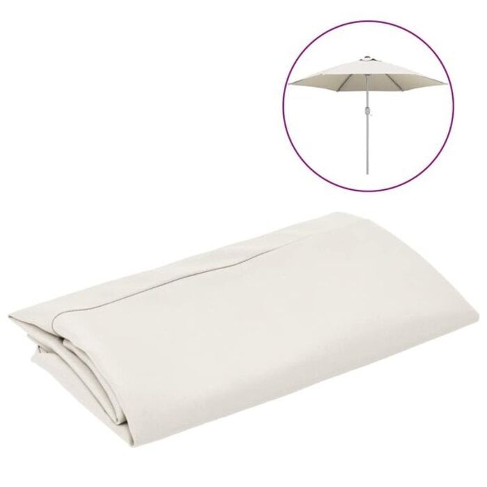 Vidaxl Toile de rechange pour parasol 300 cm blanc sable - 36% de remise