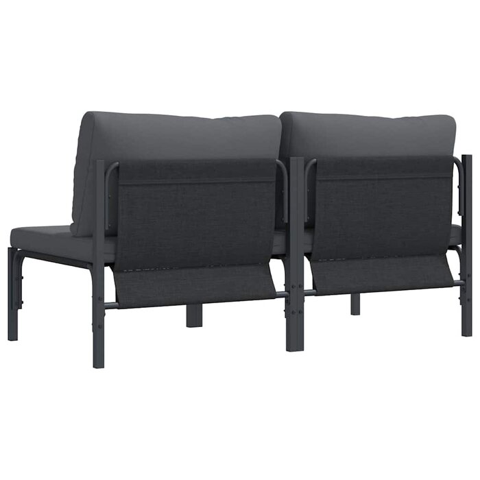 Vidaxl Ensemble canapé modulaire 2 pièces acier anthracite - 41% de remise