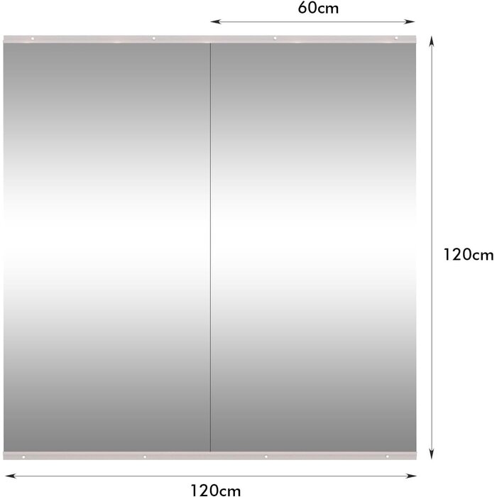 Lot de 2 Miroirs Sans Cadre 120 x 60 cm - Verre Trempé - 41% de remise