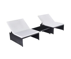 Vidaxl Ensemble salon de jardin modulable rotin PE noir - 41% de remise