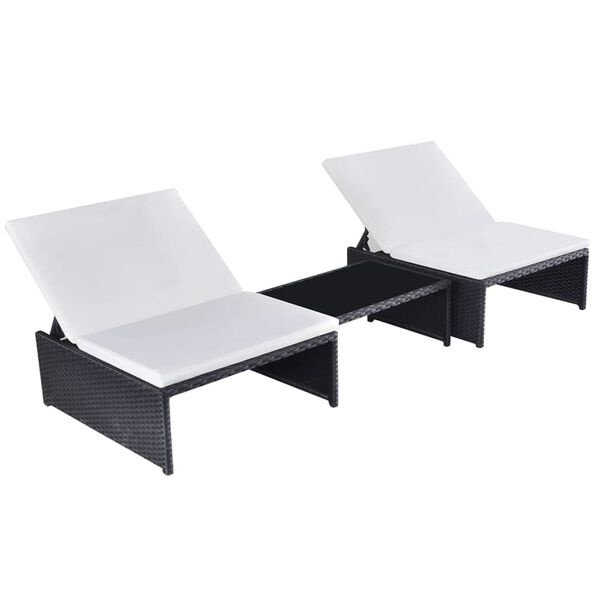 Vidaxl Ensemble salon de jardin modulable rotin PE noir - 41% de remise