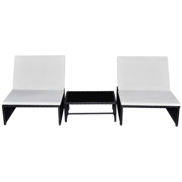 Vidaxl Ensemble salon de jardin modulable rotin PE noir - 41% de remise