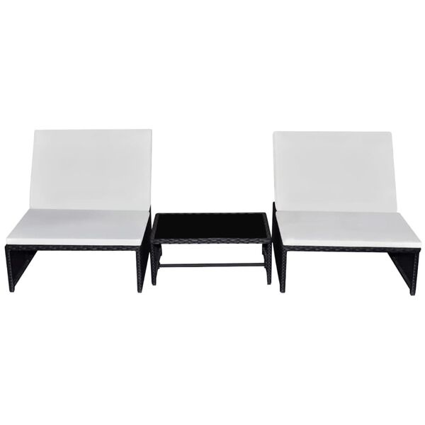 Vidaxl Ensemble salon de jardin modulable rotin PE noir - 41% de remise