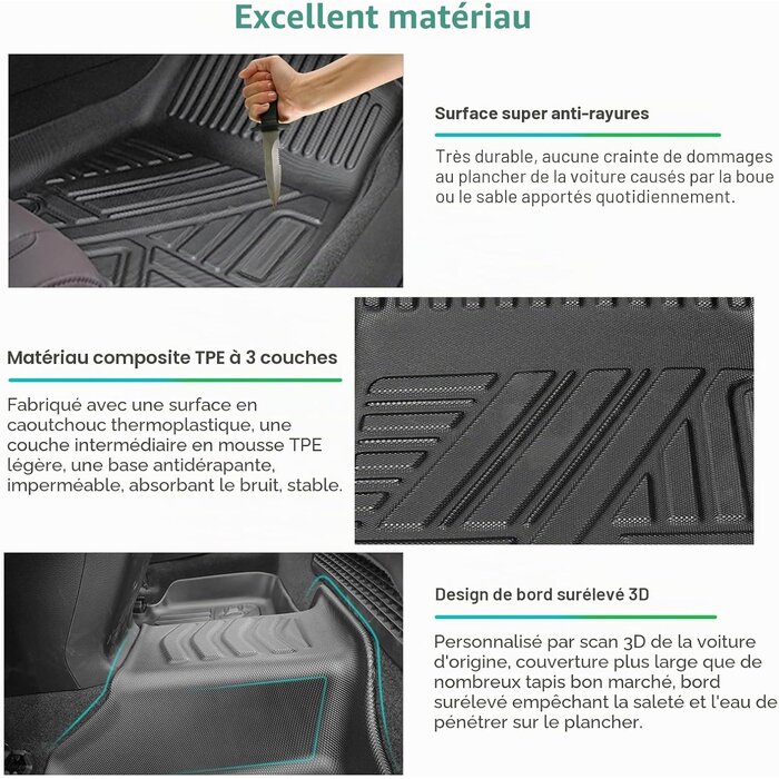 Tapis de sol TPE pour Toyota RAV4 PHEV 2023-2025 - 36% de remise