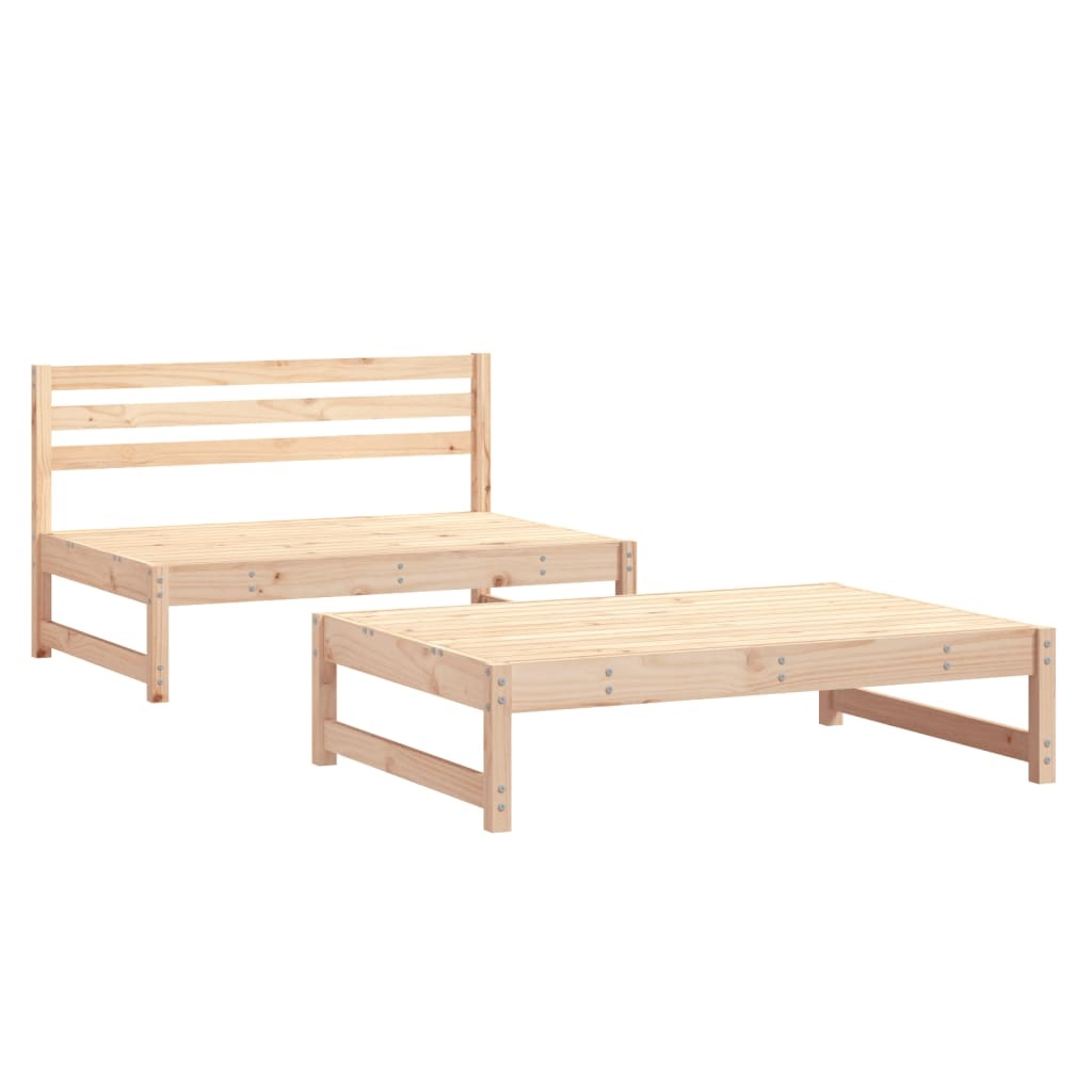 Vidaxl Salon de jardin 2 pièces en bois de pin massif - 41% de remise