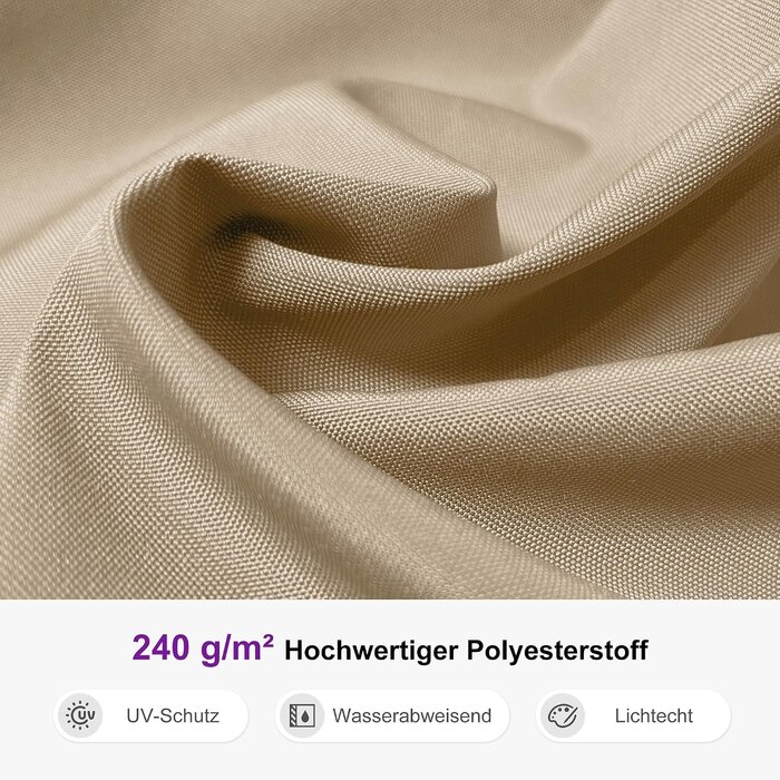 Parasol déporté 300x400 cm beige aspect bois - 42% de remise