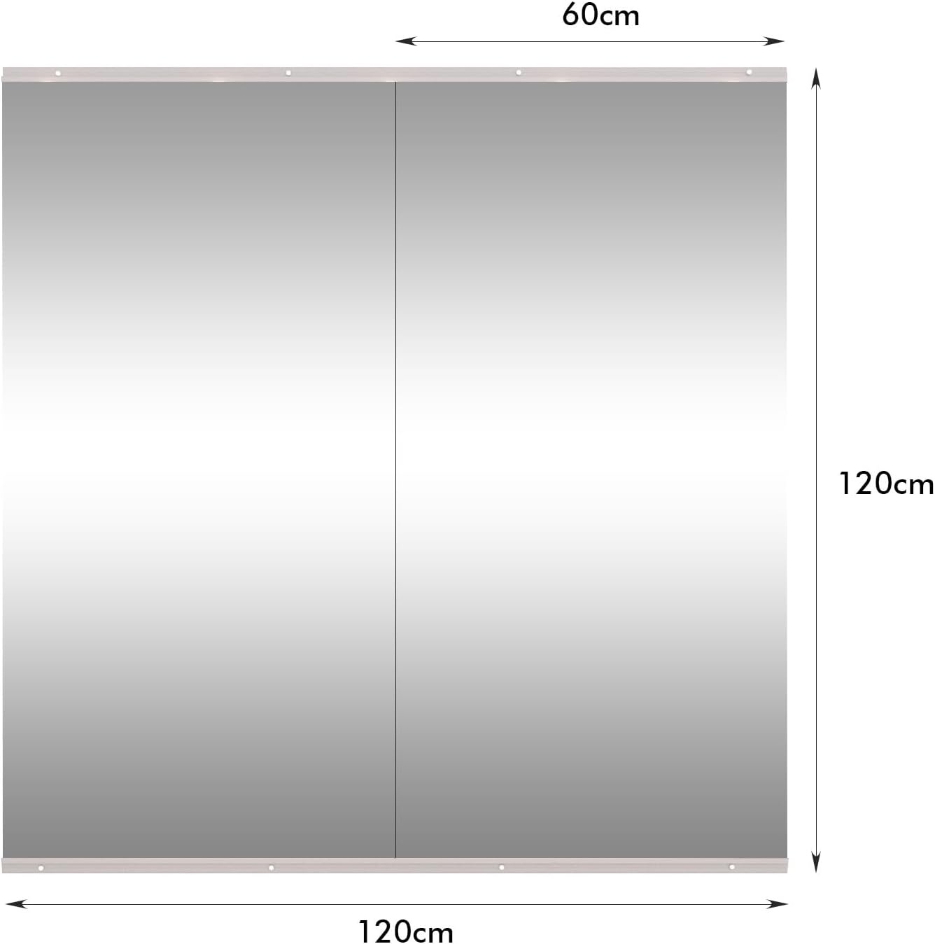 Lot de 2 Miroirs Muraux Sans Cadre 120 x 60 cm - 41% de remise