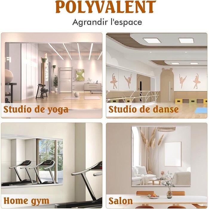 Lot de 2 Miroirs Muraux Sans Cadre 120 x 60 cm - 41% de remise