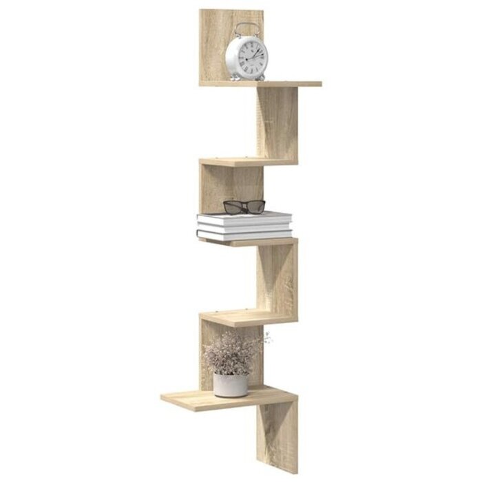 Vidaxl Étagère murale d'angle chêne sonoma - 32x127 cm - 38% de remise