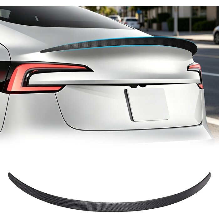 Spoiler arrière pour Tesla Model 3 - Aspect carbone mat - 35% de remise