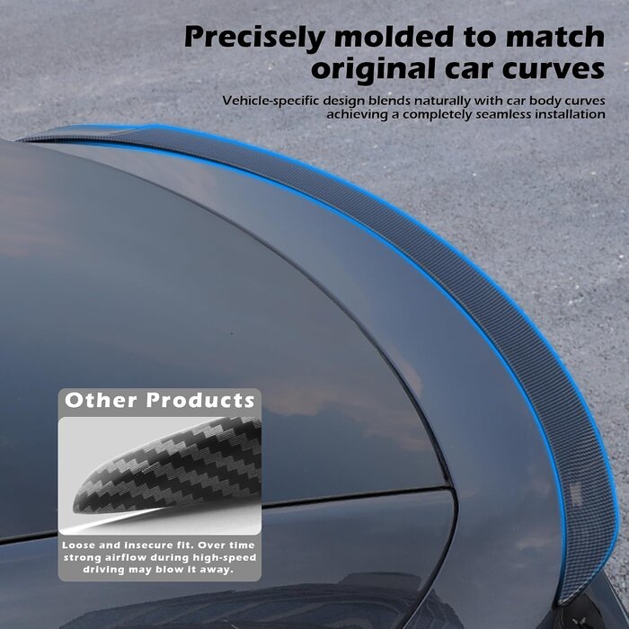 Spoiler arrière pour Tesla Model 3 - Aspect carbone mat - 35% de remise