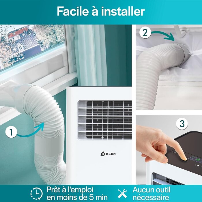Climatiseur mobile 9000 BTU - 20 m² - 3-en-1 - 42% de remise