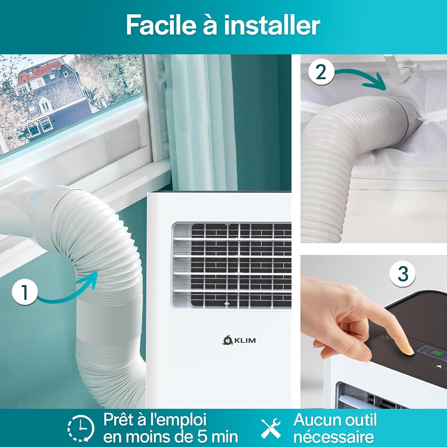 Climatiseur mobile 9000 BTU - 20 m² - 3-en-1 - 42% de remise