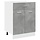 Meuble sous-évier gris béton 60 cm - 40% de remise