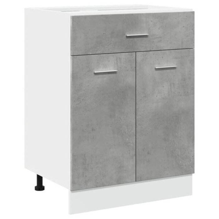 Vidaxl Meuble sous-évier gris béton 60 cm - 40% de remise