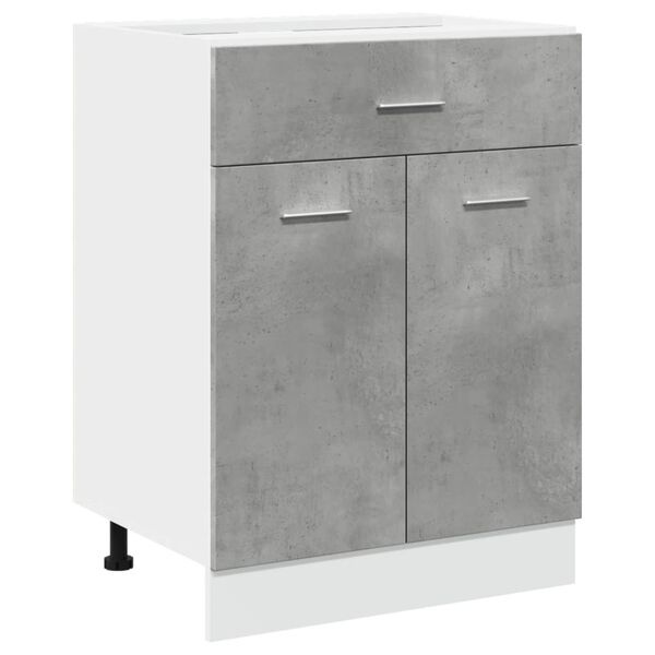 Vidaxl Meuble sous-évier gris béton 60 cm - 40% de remise