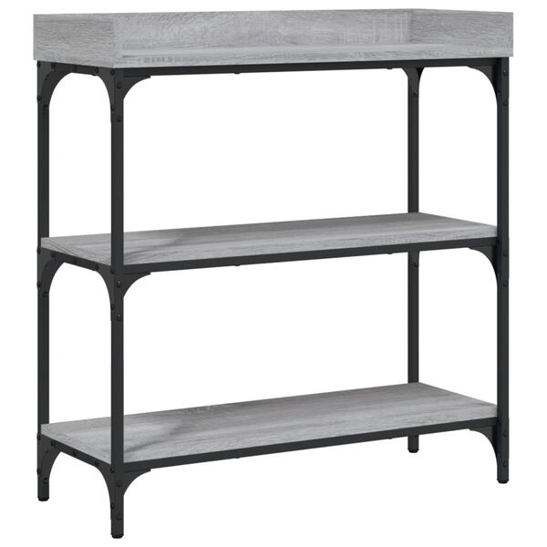 Vidaxl Table console murale industrielle - Chêne sonoma gris - 39% de remise