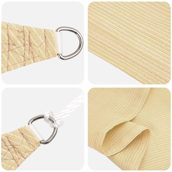 Vidaxl Voile d'ombrage rectangulaire 2x6m Beige - 38% de remise