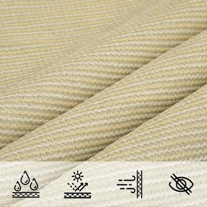Vidaxl Voile d'ombrage rectangulaire 2x6m Beige - 38% de remise