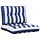 Ensemble coussins pour palette 2 pièces, rayures bleu et blanc - 38% de remise