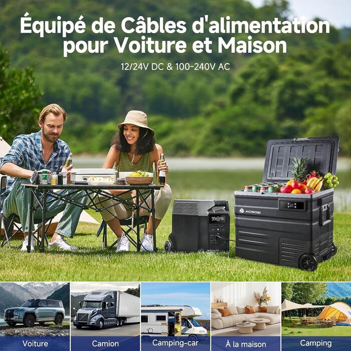 Glacière à compresseur 65L - 42% de remise - 12/24V et 100-240V