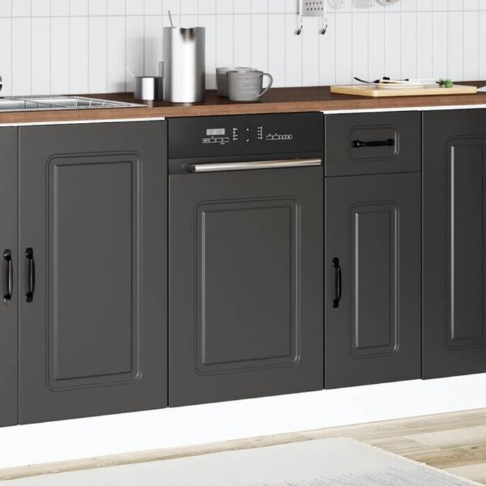 Vidaxl Façade de lave-vaisselle 45x57 cm bois noir - 37% de remise