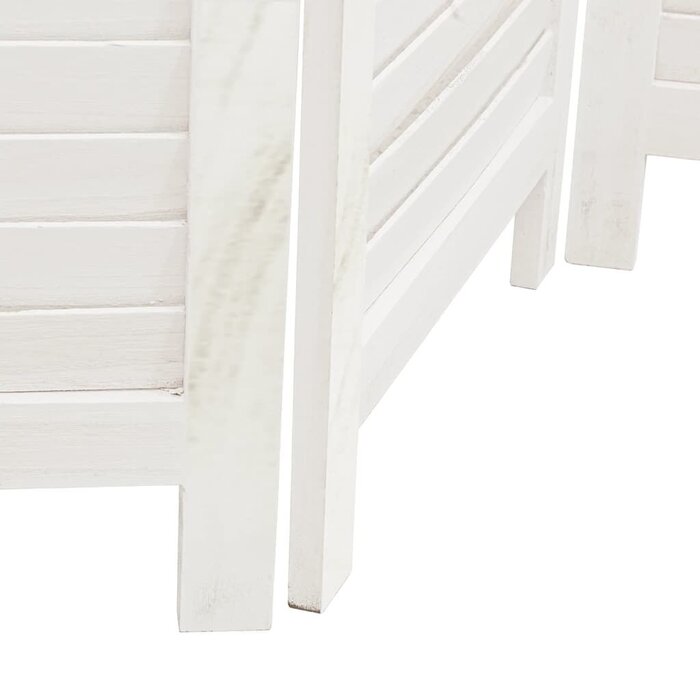 Vidaxl Paravent en bois massif blanc à 4 panneaux - 41% de remise