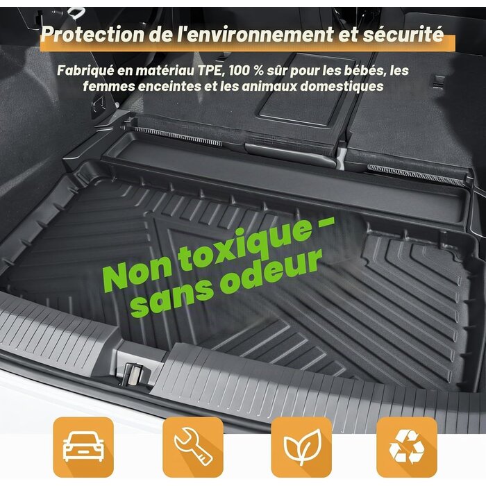 Tapis de coffre pour VW T-ROC (2018-2025) - Caoutchouc TPE - 40% de remise