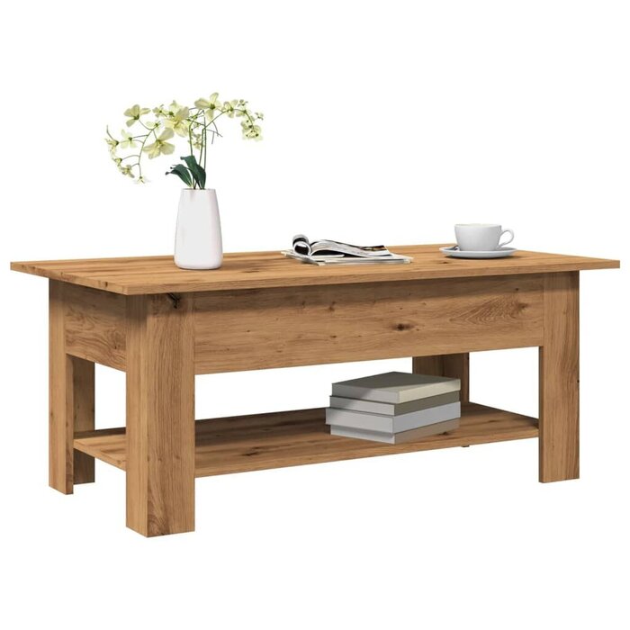 Vidaxl Table basse chêne artisanal 102x55cm - 41% de remise