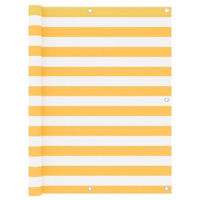 Vidaxl Brise-vue balcon Oxford blanc/jaune 120x600cm - 36% de remise