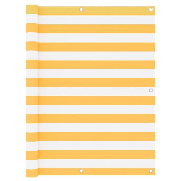 Vidaxl Brise-vue balcon Oxford blanc/jaune 120x600cm - 36% de remise