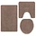 Ensemble 3 tapis de bain marron - 37% de remise