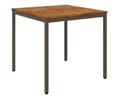 Vidaxl Table de jardin en acacia et acier 80x80cm - 40% de remise