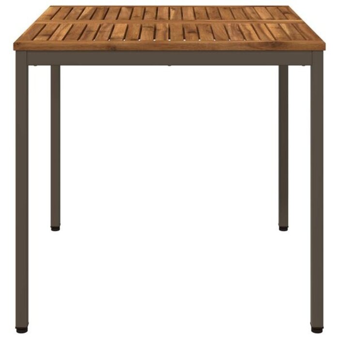 Vidaxl Table de jardin en acacia et acier 80x80cm - 40% de remise