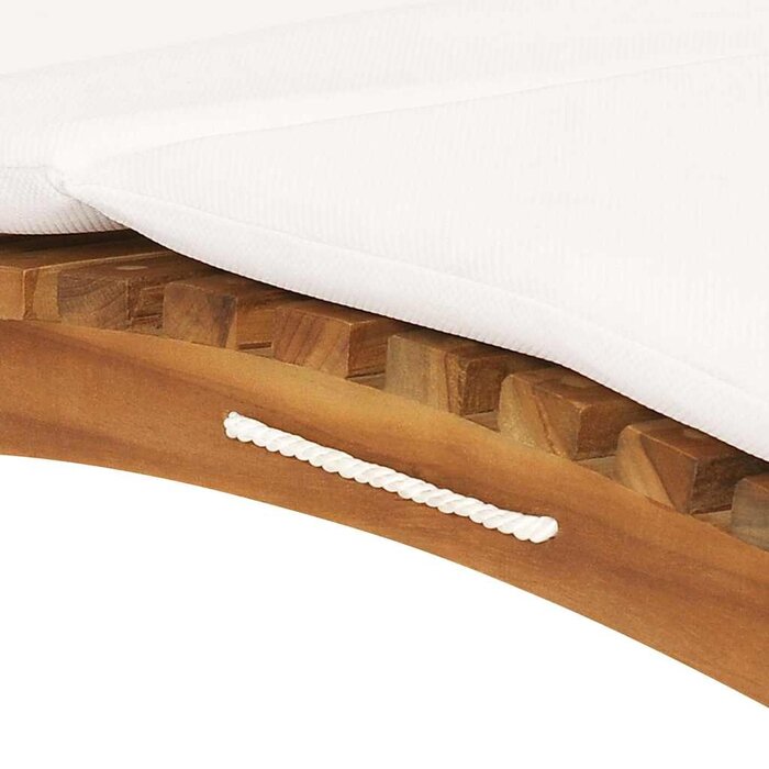 Vidaxl Bain de soleil pliable en teck massif - 41% de remise