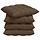 Lot de 4 coussins de chaise 40x40cm - Marron - 37% de remise